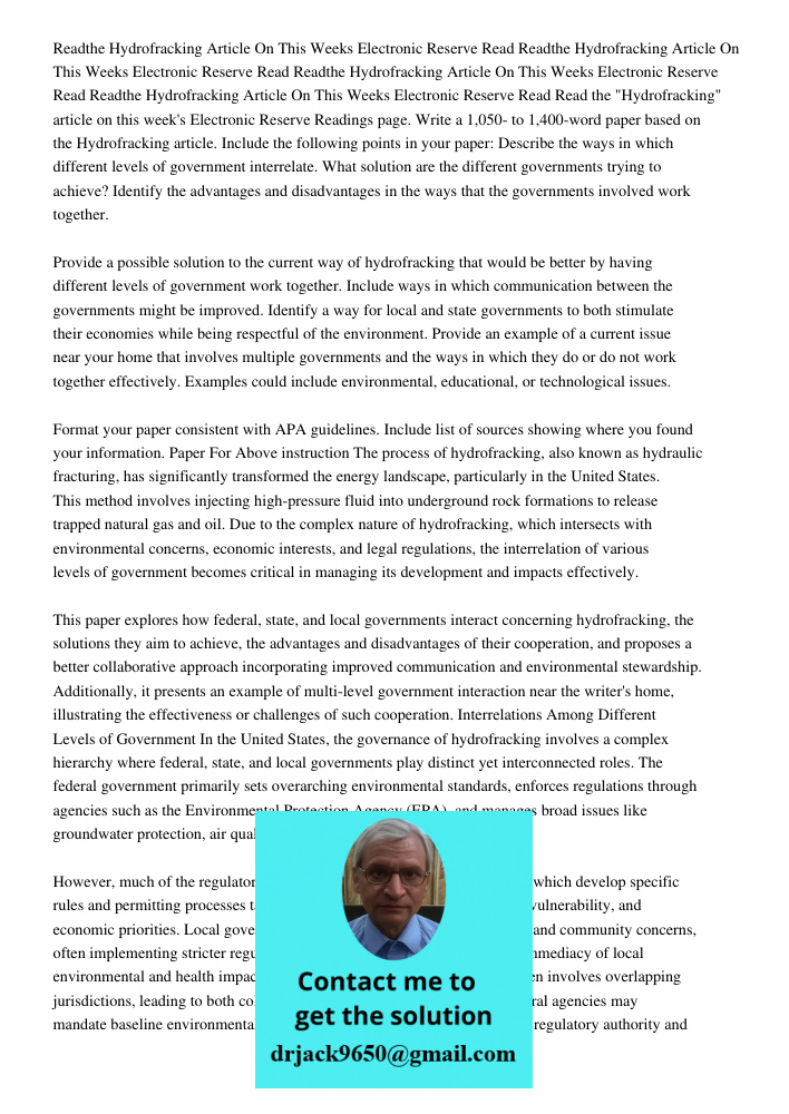 Readthe Hydrofracking Article On This Weeks Electronic Reserve Read Readthe Hydrofracking Article On This Weeks Electronic Reserve Read Read the "Hydrofracking"
