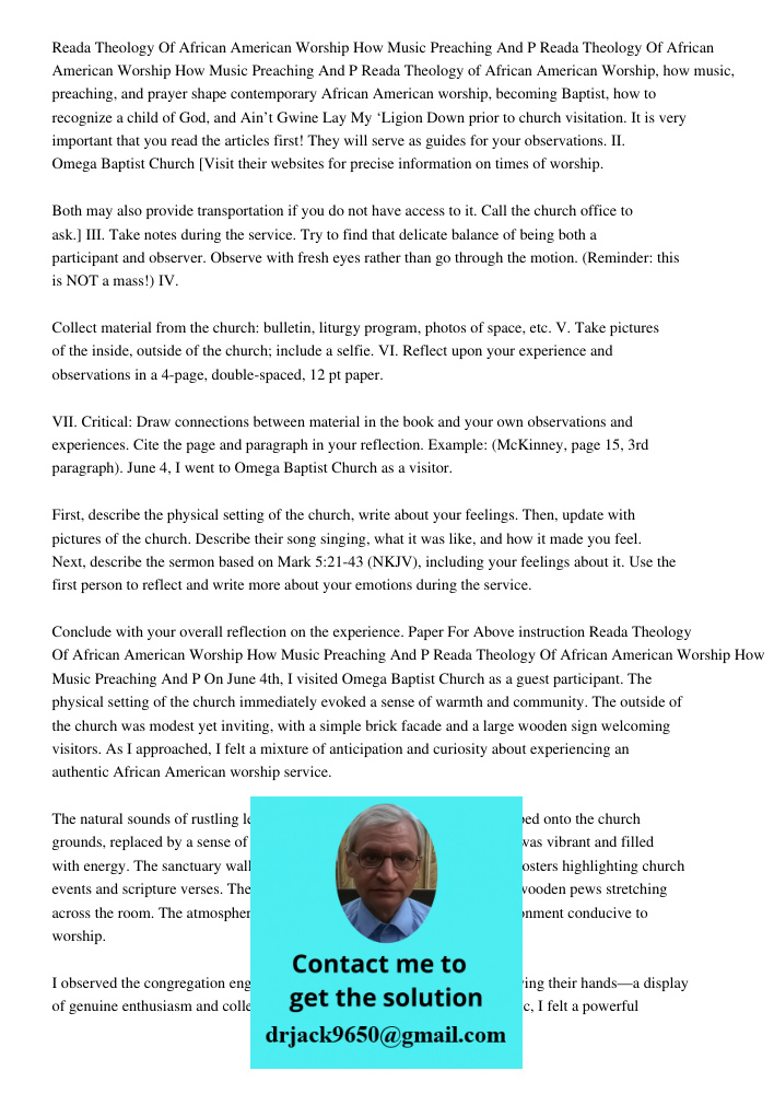 Reada Theology of African American Worship, how music, preaching, and prayer shape contemporary African American worship, becoming Baptist, how to recognize a c