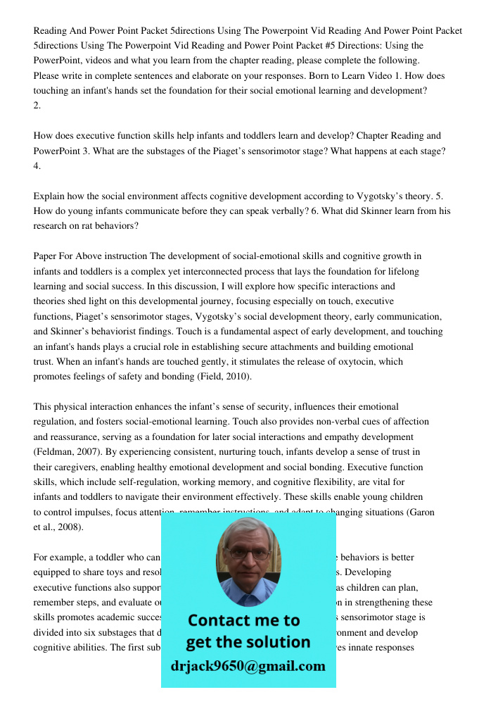 Reading and Power Point Packet #5 Directions: Using the PowerPoint, videos and what you learn from the chapter reading, please complete the following. Please wr