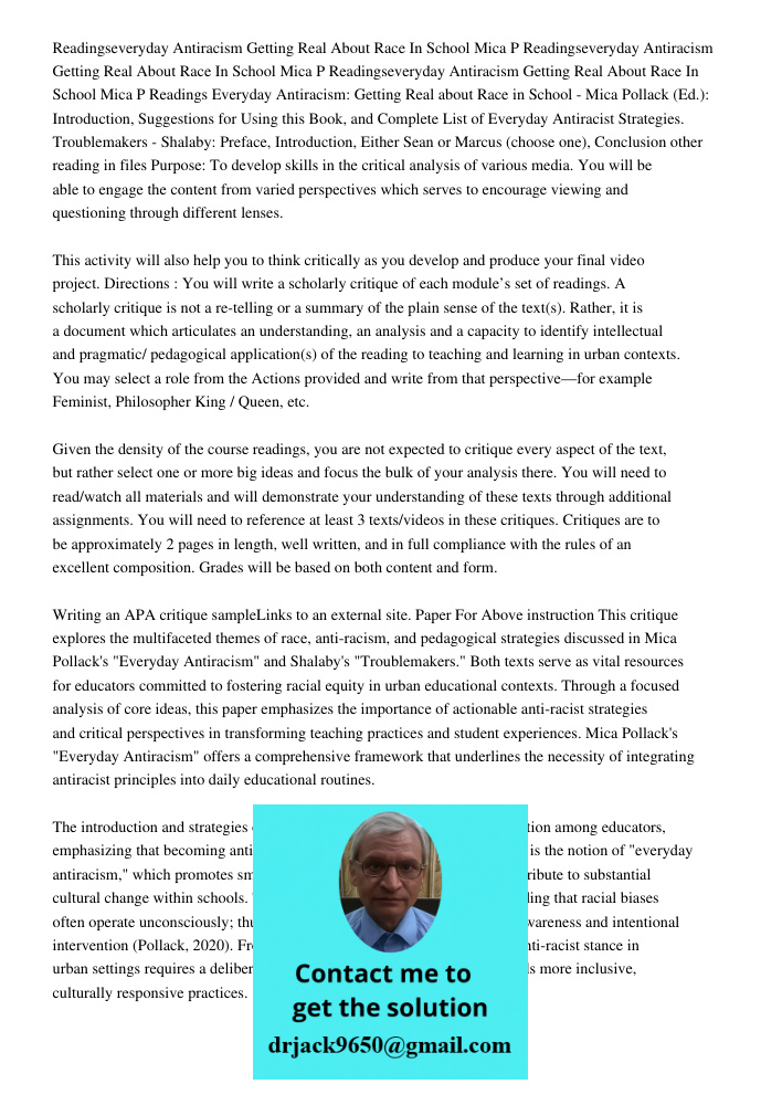 Readingseveryday Antiracism Getting Real About Race In School Mica P Readings Everyday Antiracism: Getting Real about Race in School - Mica Pollack (Ed.): Intro