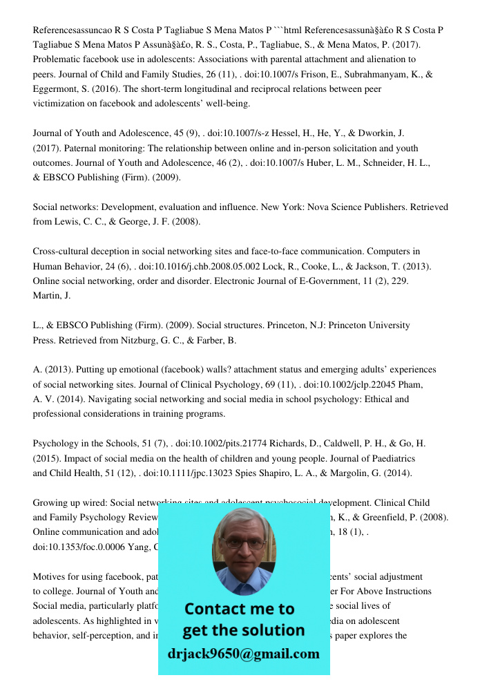 References Assunção R S Costa P Tagliabue S Mena Matos P