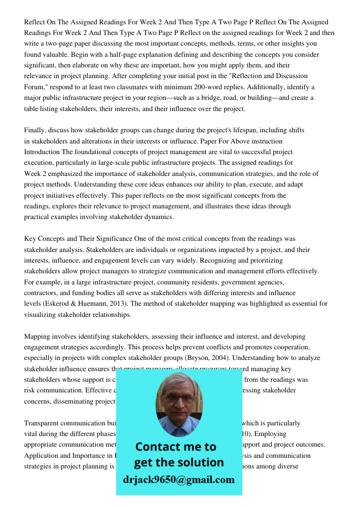 Reflect on the assigned readings for Week 2 and then write a two-page paper discussing the most important concepts, methods, terms, or other insights you found 