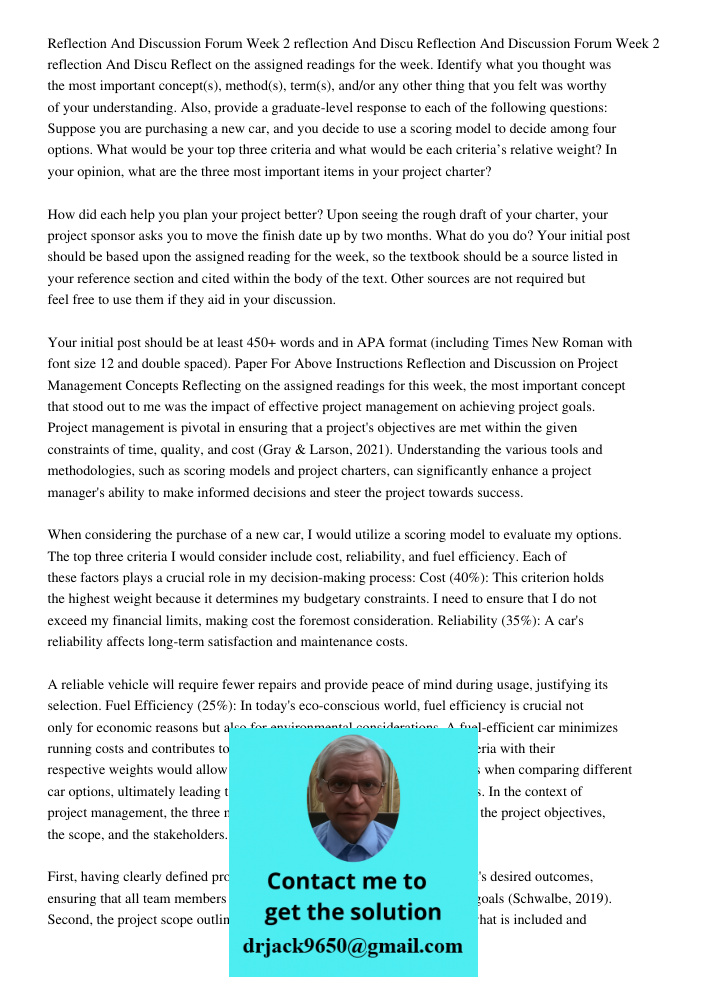 Reflect on the assigned readings for the week. Identify what you thought was the most important concept(s), method(s), term(s), and/or any other thing that you 