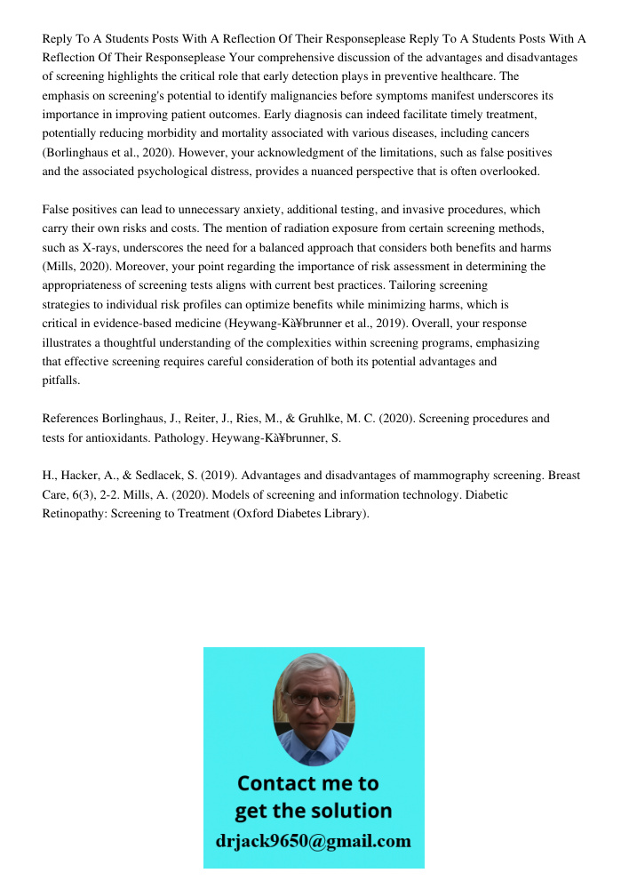 Your comprehensive discussion of the advantages and disadvantages of screening highlights the critical role that early detection plays in preventive healthcare.