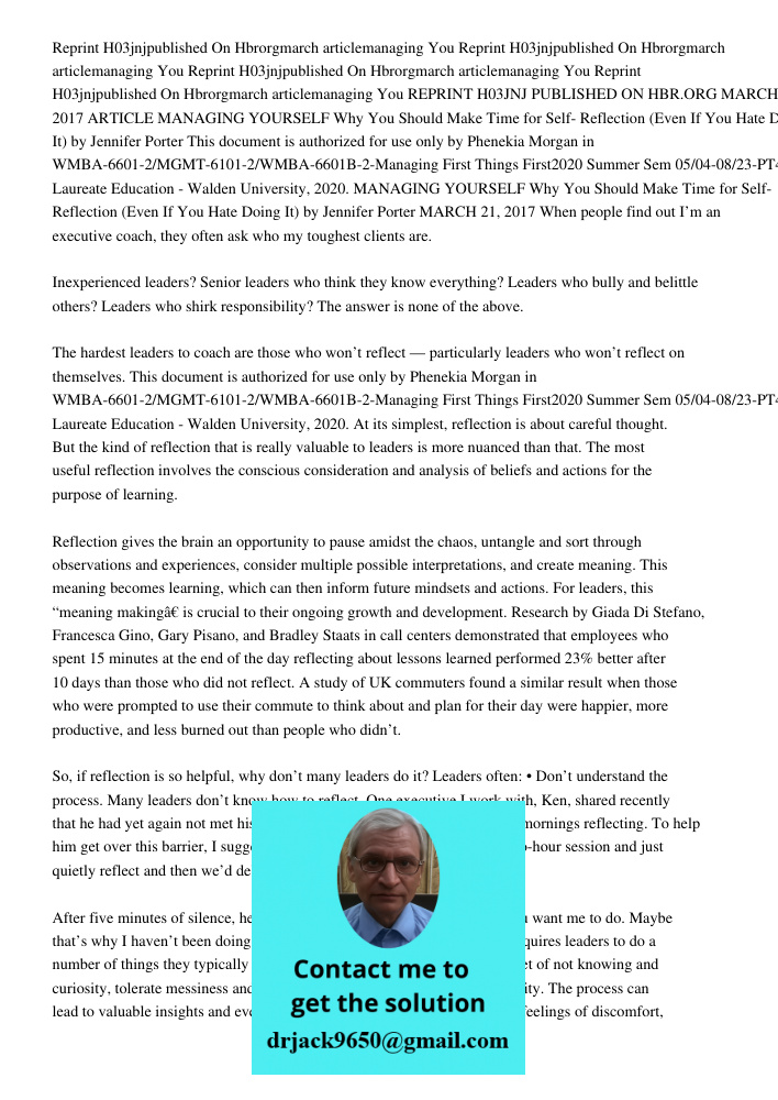 Reprint H03jnjpublished On Hbrorgmarch 21 2017articlemanaging You Reprint H03jnjpublished On Hbrorgmarch 21 2017articlemanaging You REPRINT H03JNJ PUBLISHED ON 