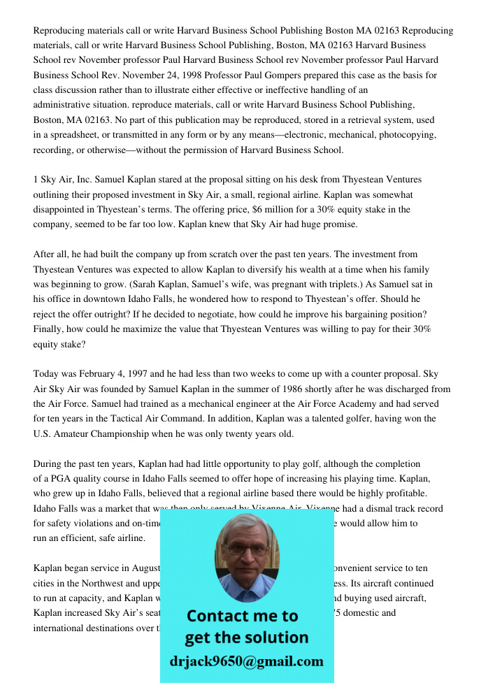 Harvard Business School 9 297 110rev November 24 1998professor Paul Harvard Business School 9 297 110rev November 24 1998professor Paul Harvard Business School 