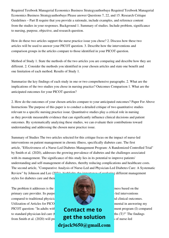 Please answer Questions 7, 22, and 15. Research Critique Guidelines – Part II require that you provide a rationale, include examples, and reference content from