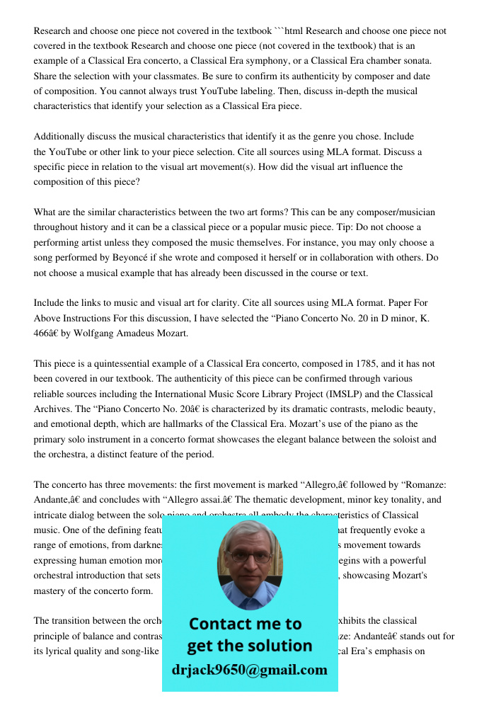 Research And Choose One Piece Not Covered In The Textbook