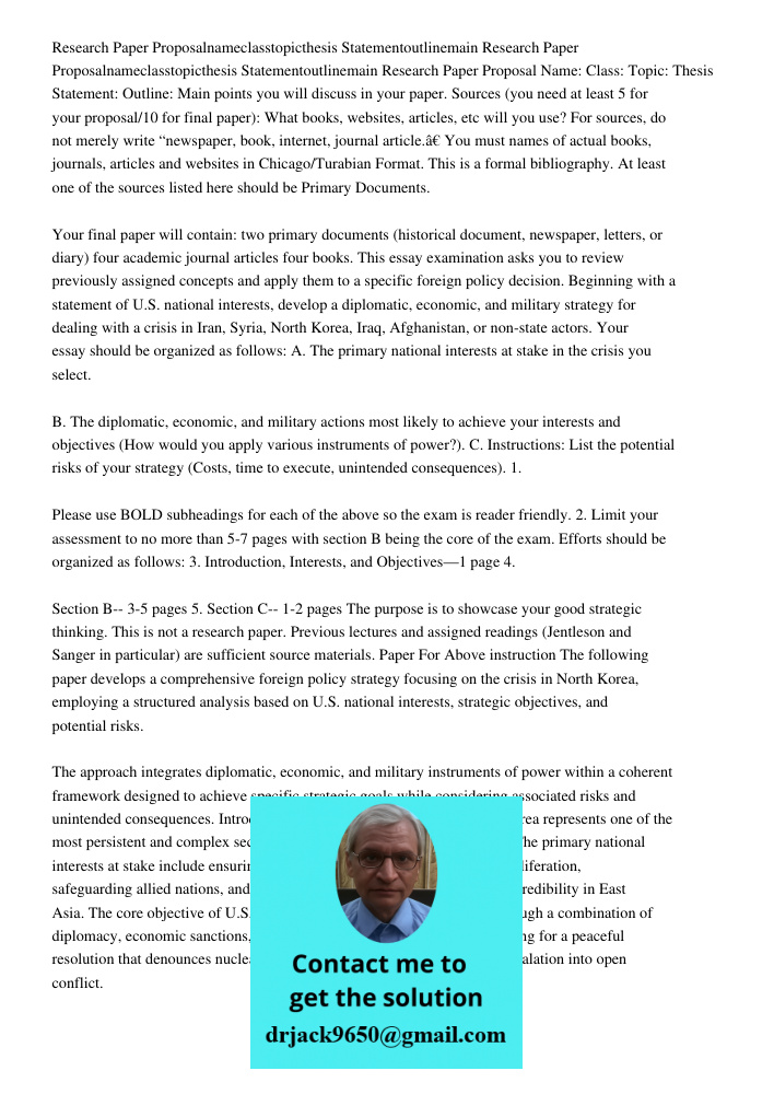 Research Paper Proposal Name: Class: Topic: Thesis Statement: Outline: Main points you will discuss in your paper. Sources (you need at least 5 for your proposa