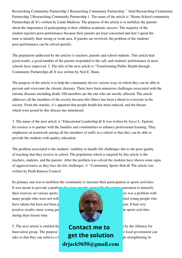 Researching Community Partnership 2