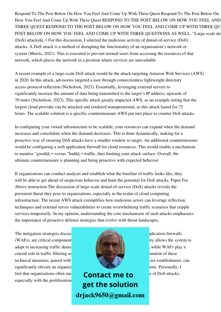 RESPOND TO THE POST BELOW ON HOW YOU FEEL AND COME UP WITH THREE QUEST RESPOND TO THE POST BELOW ON HOW YOU FEEL AND COME UP WITH THREE QUEST RESPOND TO THE POS
