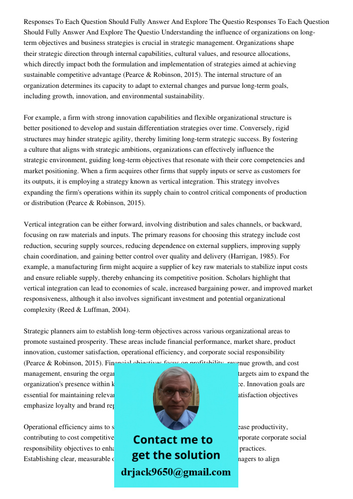 Understanding the influence of organizations on long-term objectives and business strategies is crucial in strategic management. Organizations shape their strat