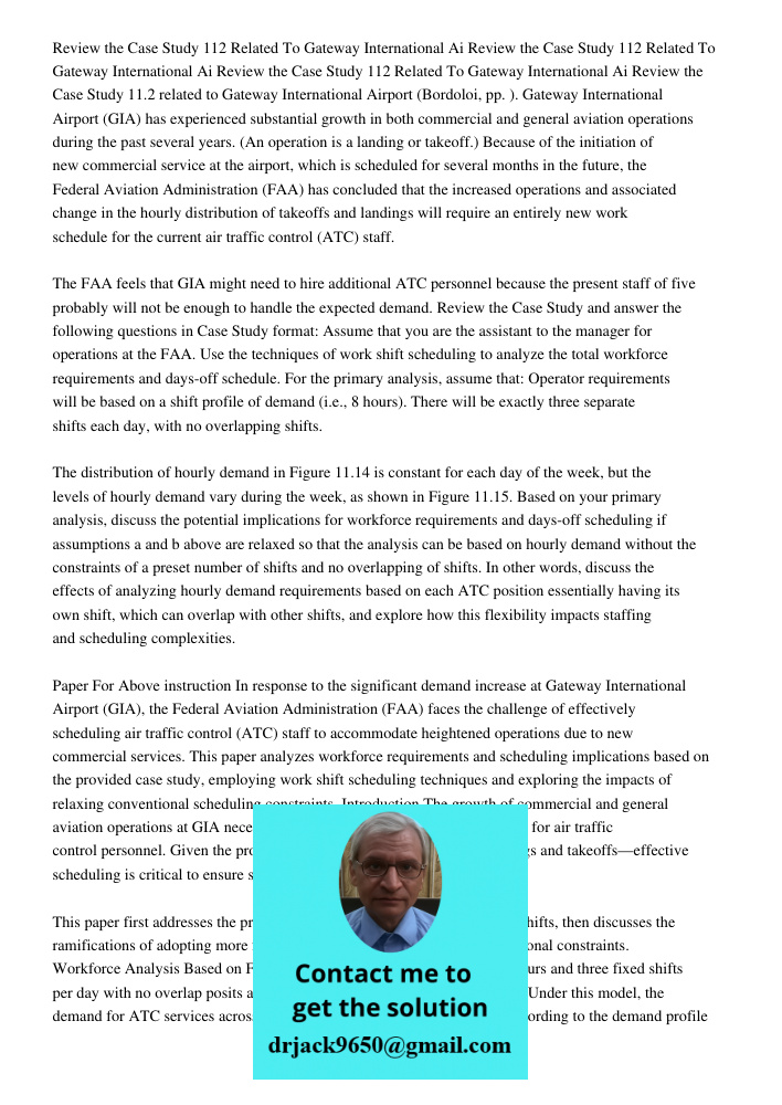 Review the Case Study 112 Related To Gateway International Ai Review the Case Study 11.2 related to Gateway International Airport (Bordoloi, pp. ). Gateway Inte