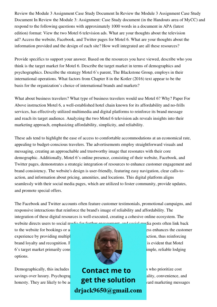 Review the Module 3: Assignment: Case Study document (in the Handouts area of MyCC) and respond to the following questions with approximately 1000 words in a do