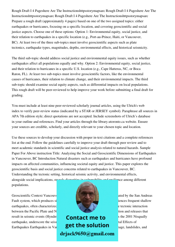 Rough Draft I 4 Pageshere Are The Instructionshttpsstorymapsarc Prepare a rough draft (approximately 4 pages) based on one of the two assigned topics: either ea