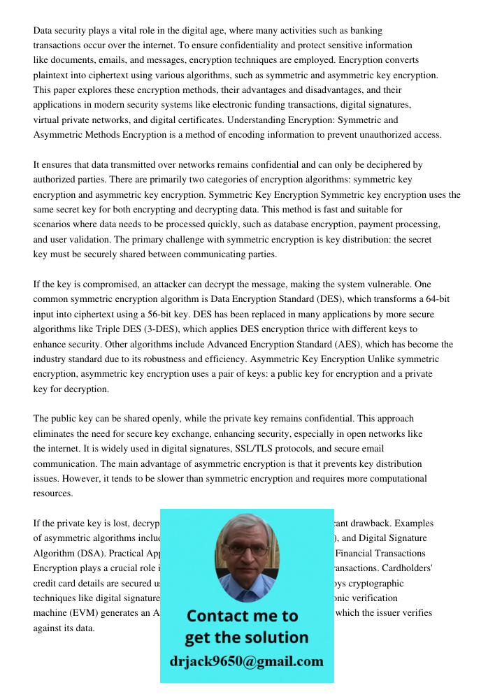 Running Head Practical Connection1practical Connection2practical Data security plays a vital role in the digital age, where many activities such as banking tran