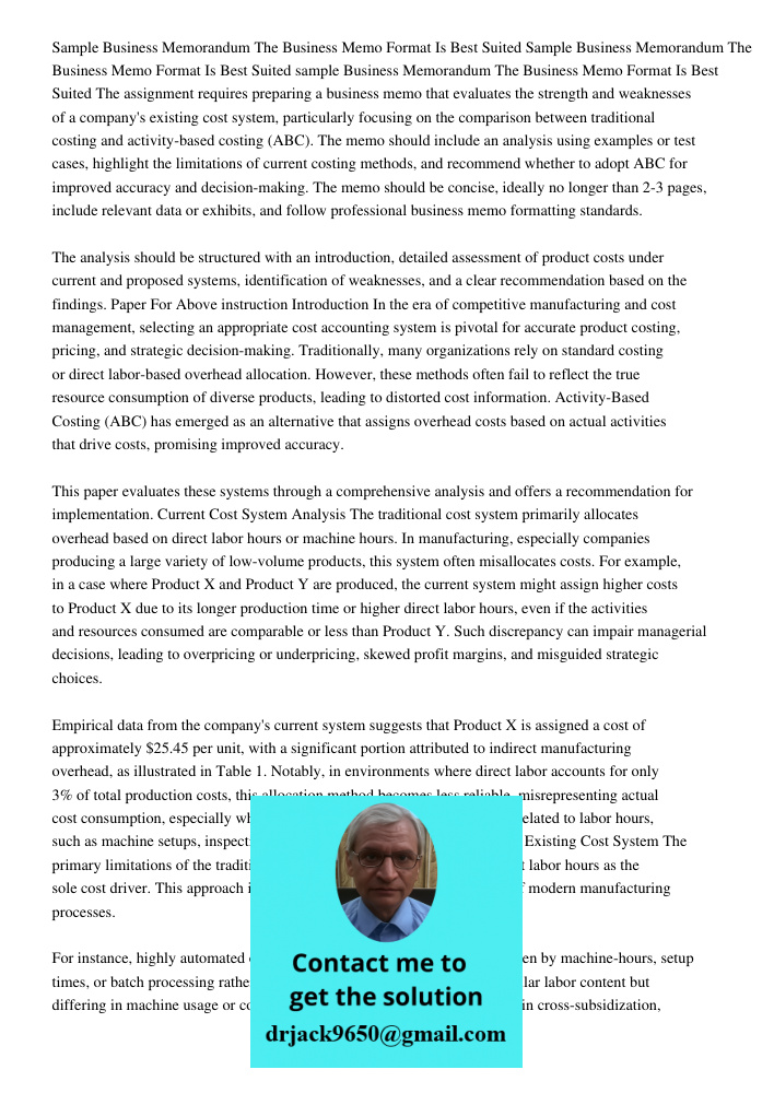 Sample Business Memorandum The Business Memo Format Is Best Suited The assignment requires preparing a business memo that evaluates the strength and weaknesses 