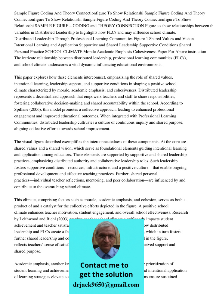 Sample Figure Coding And Theory Connectionfigure To Show Relationshi SAMPLE FIGURE – CODING and THEORY CONNECTION Figure to show relationships between the varia