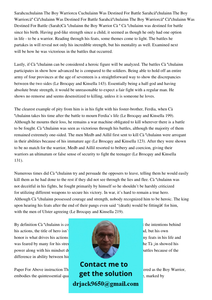 Sarahcúchulainn The Boy Warriorcú Cúchulainn Was Destined For Battle (Sarah)Càºchulainn the Boy Warrior Càº Càºchulainn was destined for battle since his birth.