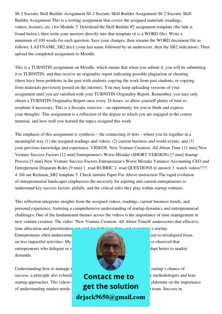 Sb 2 Socratic Skill Builder Assignment This is a writing assignment that covers the assigned materials (readings, videos, lectures, etc.) for Module 3. Download