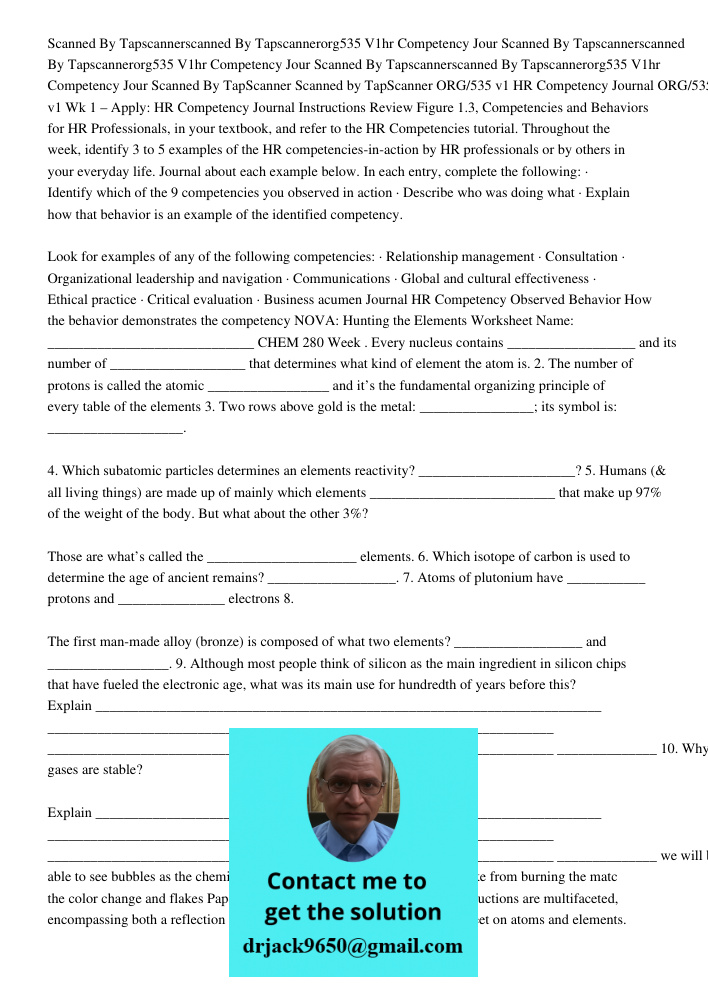 Scanned By Tapscannerscanned By Tapscannerorg535 V1hr Competency Jour Scanned By TapScanner Scanned by TapScanner ORG/535 v1 HR Competency Journal ORG/535 v1 Wk