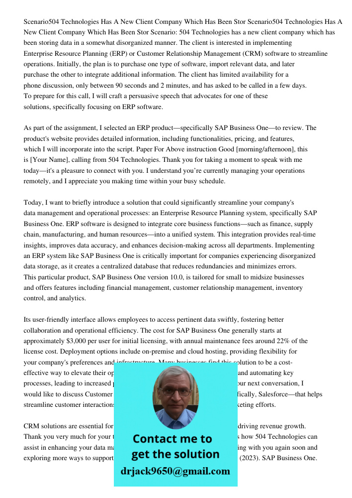 Scenario: 504 Technologies has a new client company which has been storing data in a somewhat disorganized manner. The client is interested in implementing Ente