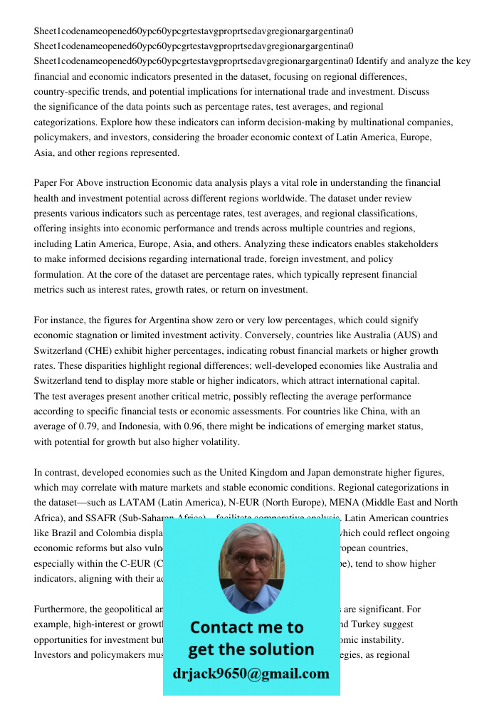 Sheet1codenameopened60ypc60ypcgrtestavgproprtsedavgregionargargentina0 Identify and analyze the key financial and economic indicators presented in the dataset, 