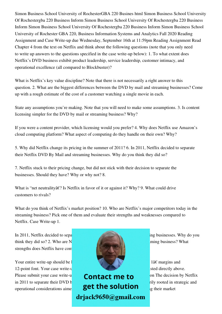 Simon Business School University Of Rochestergba 220 Business Inform Simon Business School University Of Rochestergba 220 Business Inform Simon Business School 