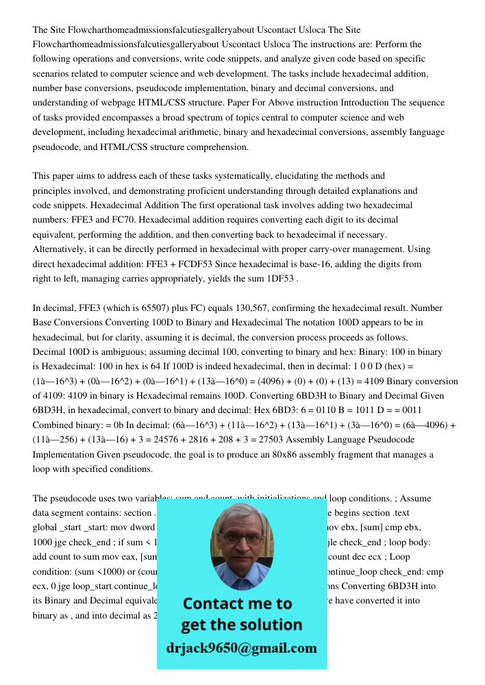 The instructions are: Perform the following operations and conversions, write code snippets, and analyze given code based on specific scenarios related to compu