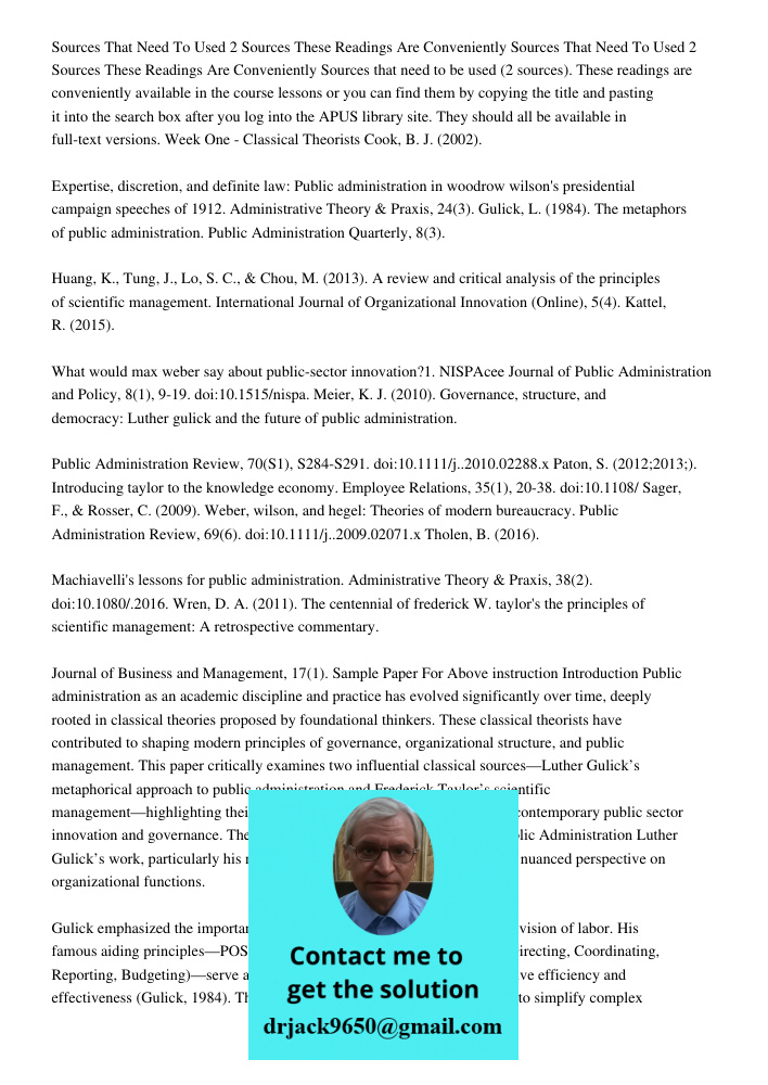 Sources that need to be used (2 sources). These readings are conveniently available in the course lessons or you can find them by copying the title and pasting 