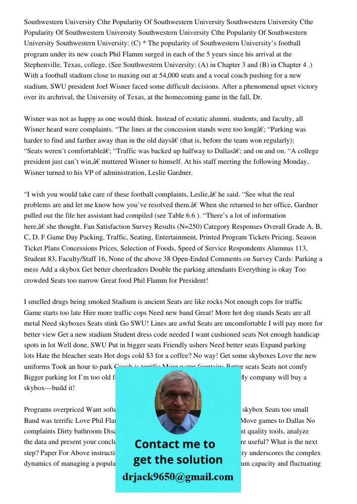 Southwestern University Cthe Popularity Of Southwestern University Southwestern University: (C) * The popularity of Southwestern University’s football program u