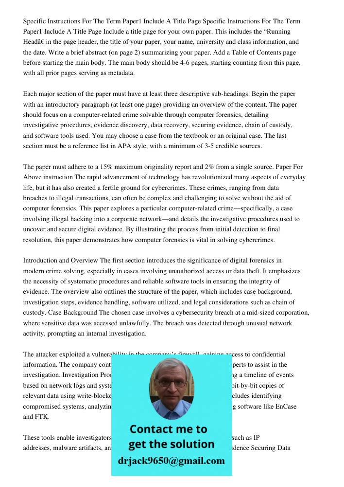 Include a title page for your own paper. This includes the “Running Head” in the page header, the title of your paper, your name, university and class informati