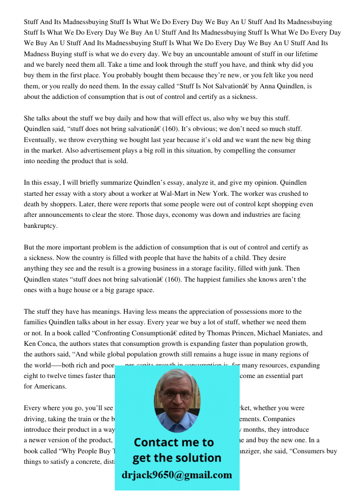 Stuff And Its Madnessbuying Stuff Is What We Do Every Day We Buy An U Stuff And Its Madnessbuying Stuff Is What We Do Every Day We Buy An U Stuff And Its Madnes