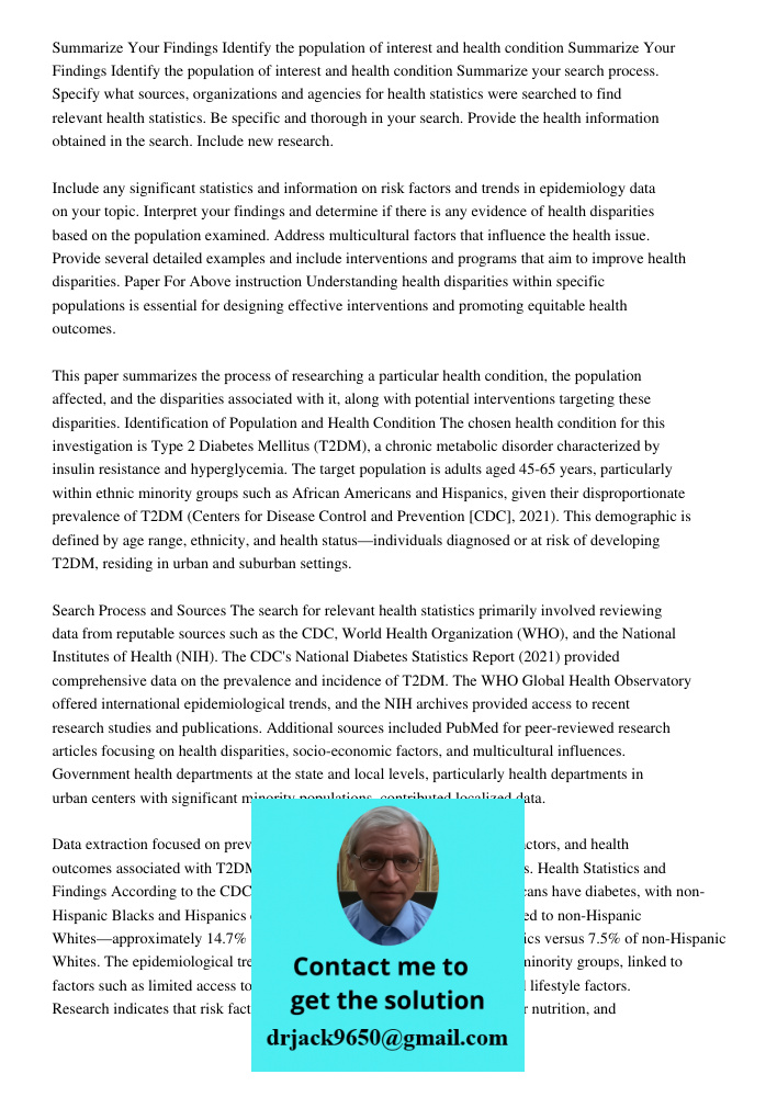 Summarize your search process. Specify what sources, organizations and agencies for health statistics were searched to find relevant health statistics. Be speci