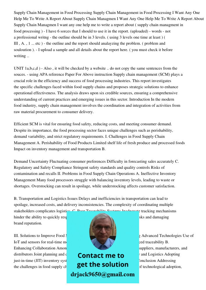 I Want Any One Help Me To Write A Report About Supply Chain Managmen I Want Any One Help Me To Write A Report About Supply Chain Managmen I want any one help me