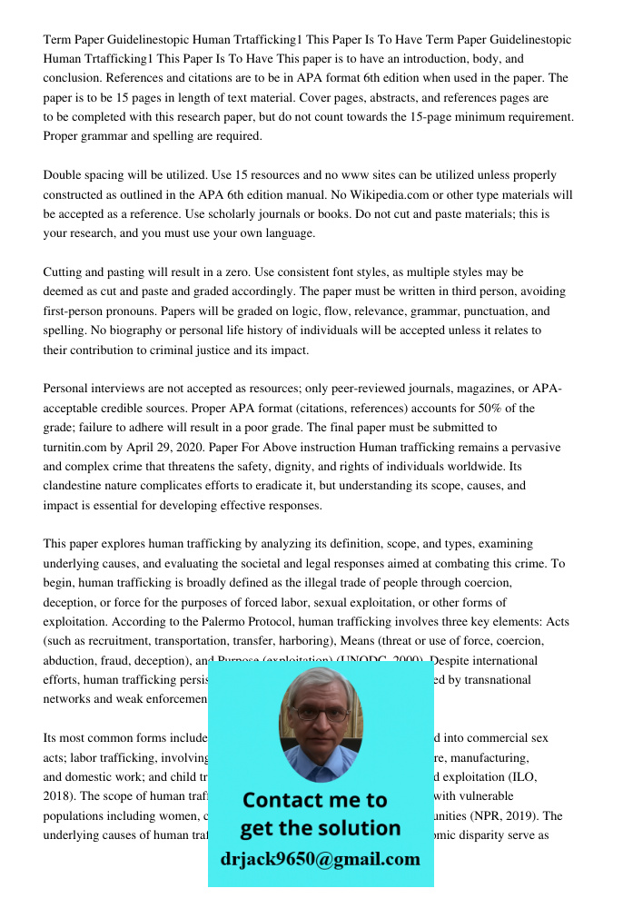 This paper is to have an introduction, body, and conclusion. References and citations are to be in APA format 6th edition when used in the paper. The paper is t