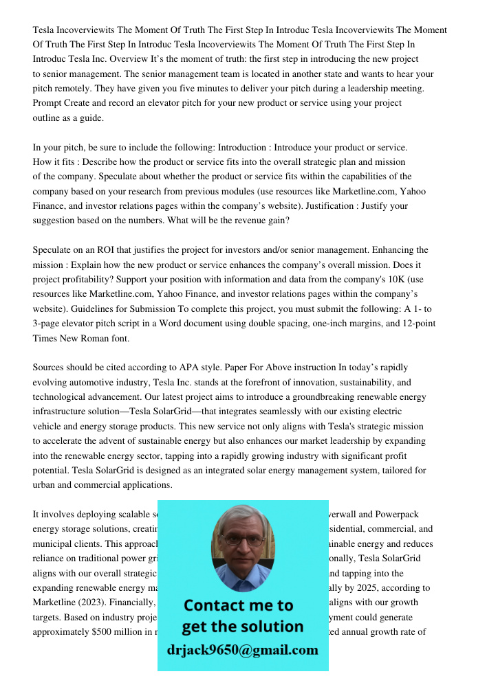 Tesla Incoverviewits The Moment Of Truth The First Step In Introduc Tesla Inc. Overview It’s the moment of truth: the first step in introducing the new project 