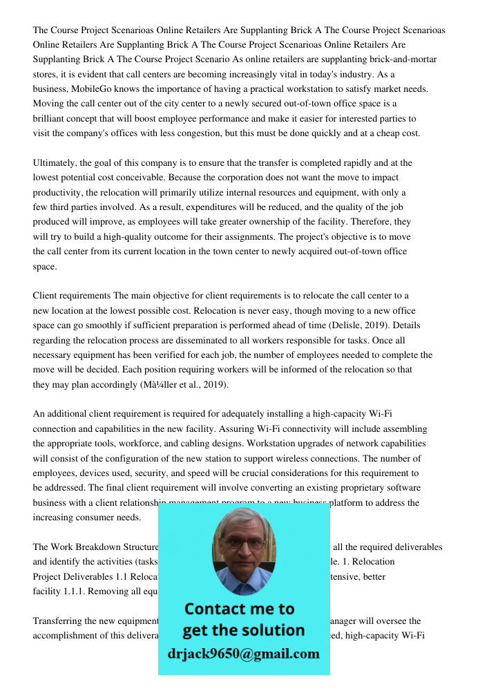 The Course Project Scenarioas Online Retailers Are Supplanting Brick A The Course Project Scenario As online retailers are supplanting brick-and-mortar stores, 