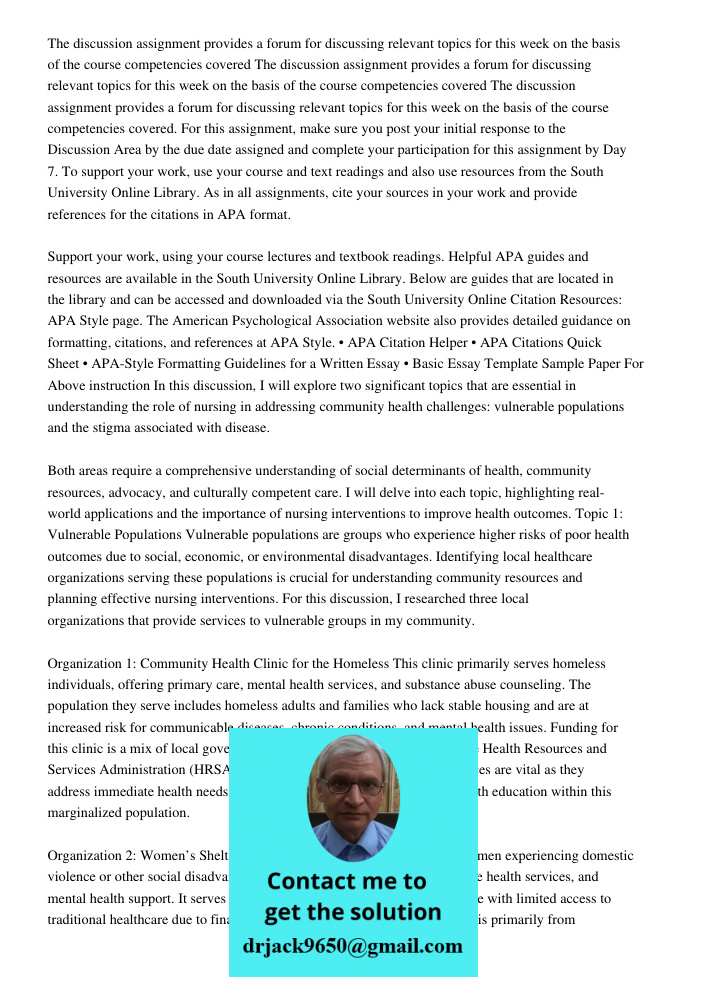 The discussion assignment provides a forum for discussing relevant topics for this week on the basis of the course competencies covered. For this assignment, ma