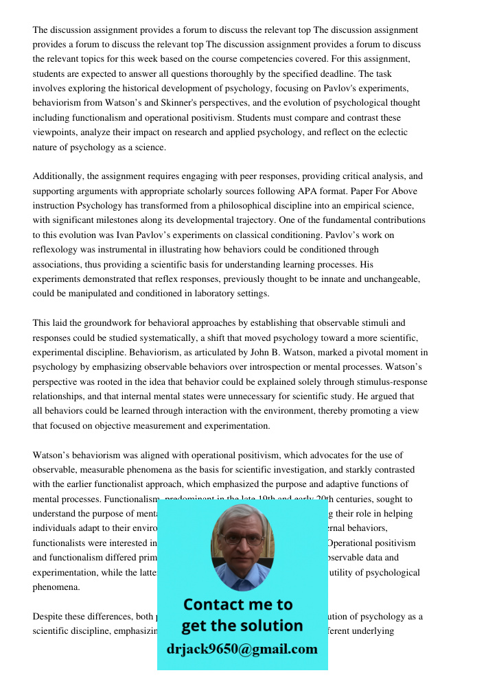 The discussion assignment provides a forum to discuss the relevant topics for this week based on the course competencies covered. For this assignment, students 