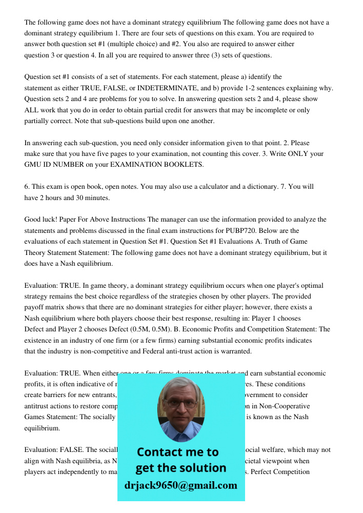 1. There are four sets of questions on this exam. You are required to answer both question set #1 (multiple choice) and #2. You also are required to answer eith