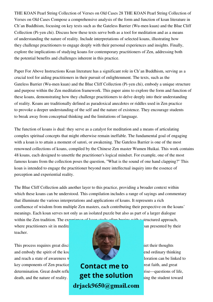 Compose a comprehensive analysis of the form and function of koan literature in Ch’an Buddhism, focusing on key texts such as the Gateless Barrier (Wu-men kuan)