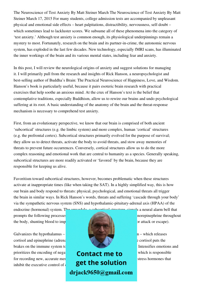 For many students, college admission tests are accompanied by unpleasant physical and emotional side effects – heart palpitations, distractibility, nervousness,