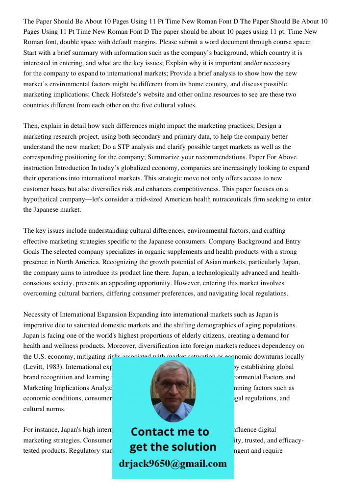 The paper should be about 10 pages using 11 pt. Time New Roman font, double space with default margins. Please submit a word document through course space; Star