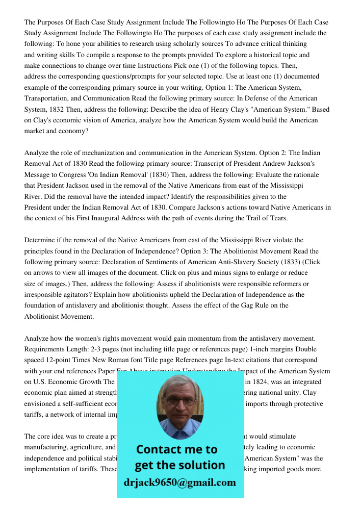 The purposes of each case study assignment include the following: To hone your abilities to research using scholarly sources To advance critical thinking and wr