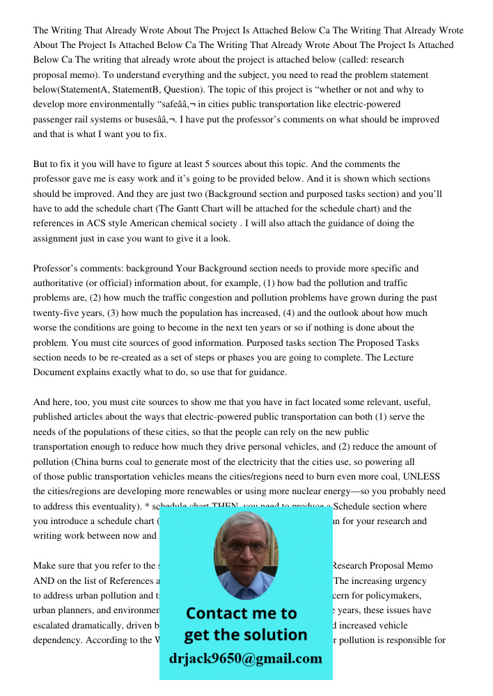 The Writing That Already Wrote About The Project Is Attached Below Ca The writing that already wrote about the project is attached below (called: research propo