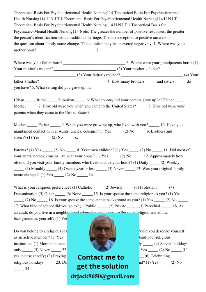 U N I T 1 Theoretical Basis For Psychiatricmental Health Nursing114 U N I T 1 Theoretical Basis For Psychiatricmental Health Nursing114 U N I T 1 Theoretical Ba