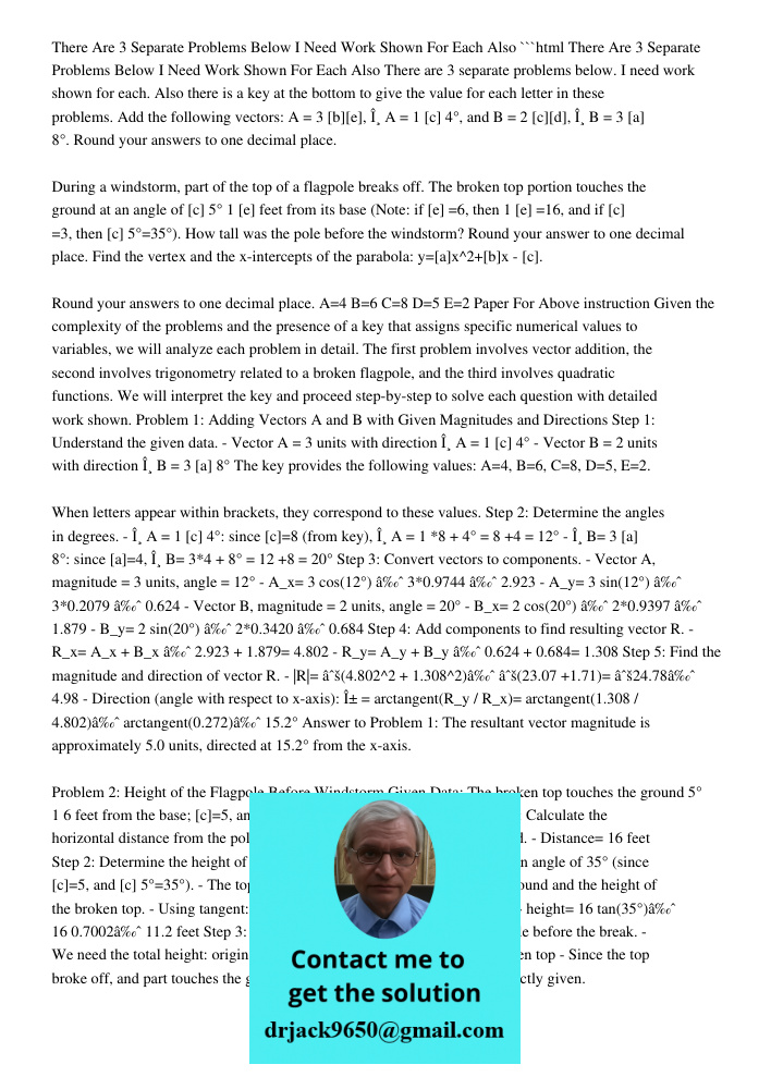 There Are 3 Separate Problems Below I Need Work Shown For Ea