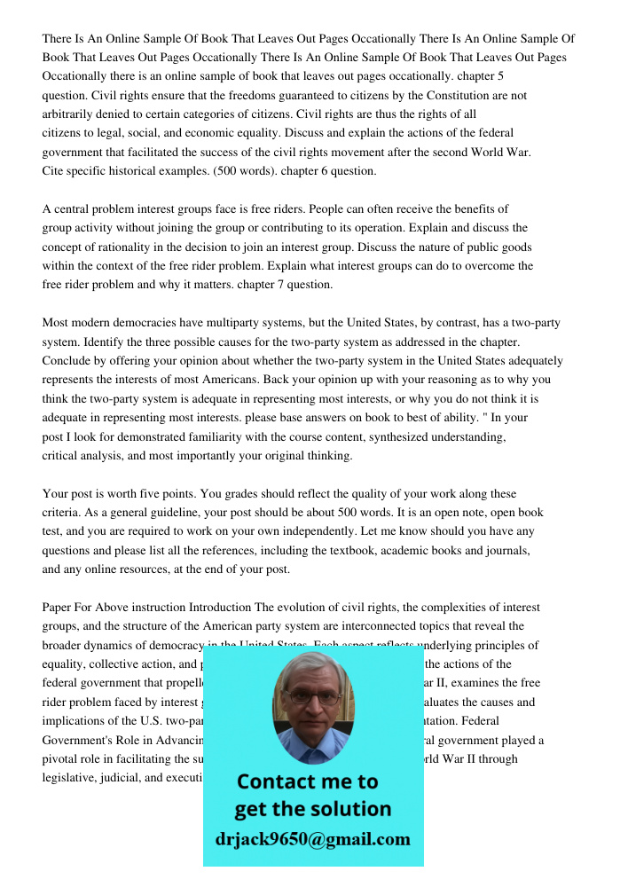 There Is An Online Sample Of Book That Leaves Out Pages Occationally there is an online sample of book that leaves out pages occationally. chapter 5 question. C