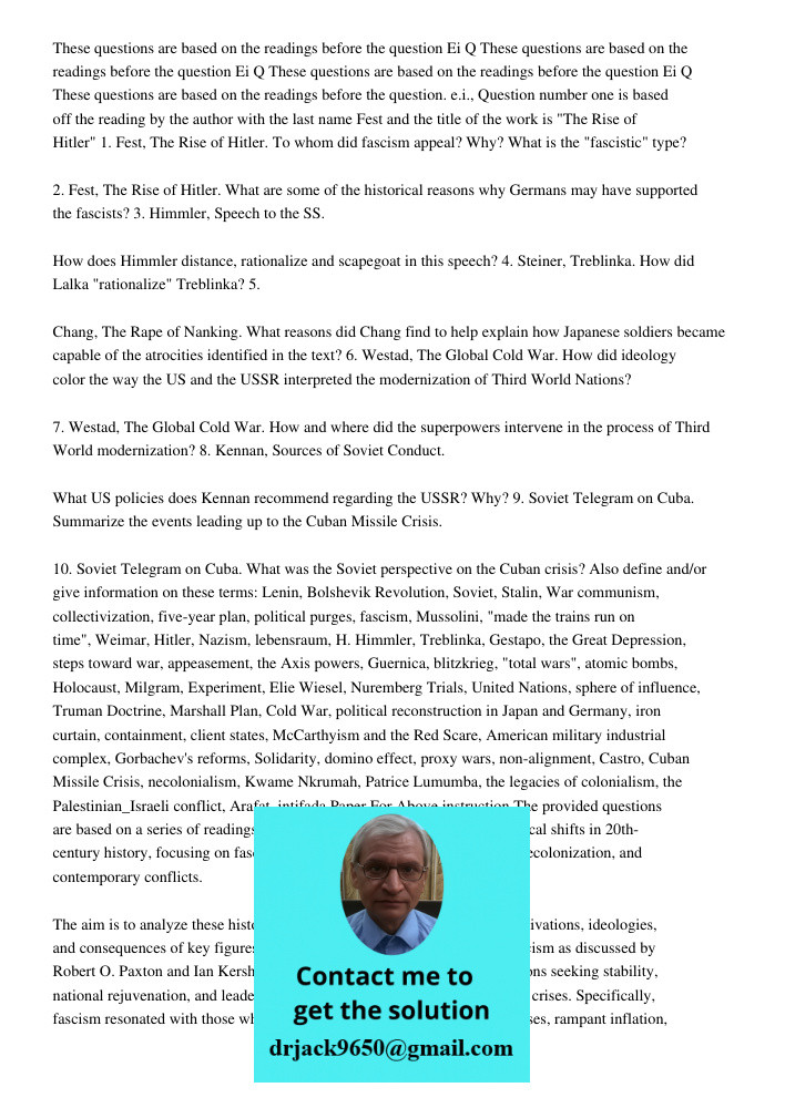These questions are based on the readings before the question Ei Q These questions are based on the readings before the question. e.i., Question number one is b